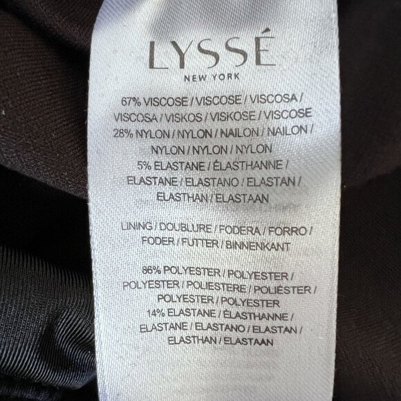 Lyssé New York NWT Womens S High Waist Custom Ponte Espresso Legging Ankle Pants - Picture 12 of 15